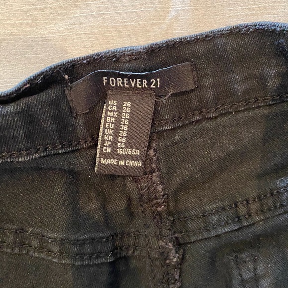 Forever 21 black jeans size 26 - Picture 3 of 5